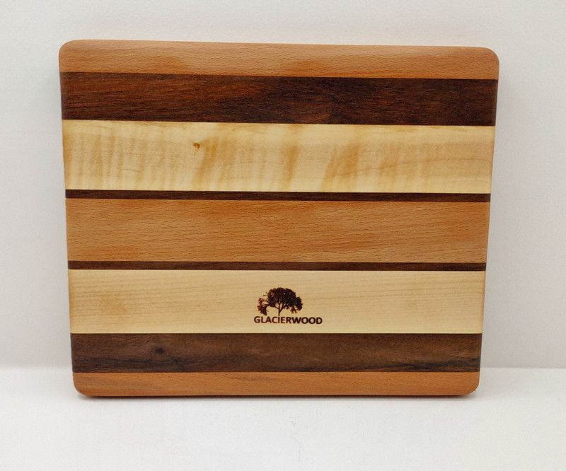 GLACIERWOOD Wooden Cutting Board  (Brown, White, Beige Pack of 1)