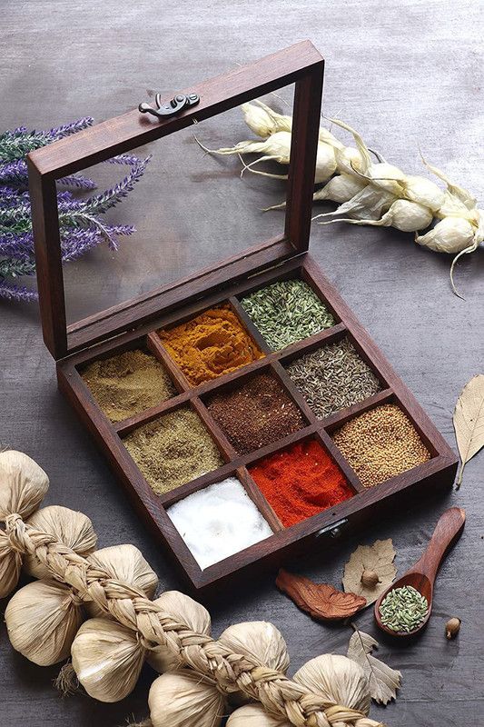Giftoshopee 1 Piece Spice Set  (Wooden, Brown)