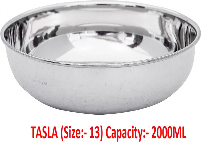 SEGA Stainless Steel Cookware TASLA (Size:-13 / Capacity:- 2000ML) Silver Tasla 2 L capacity 25.4 cm diameter  (Stainless Steel)