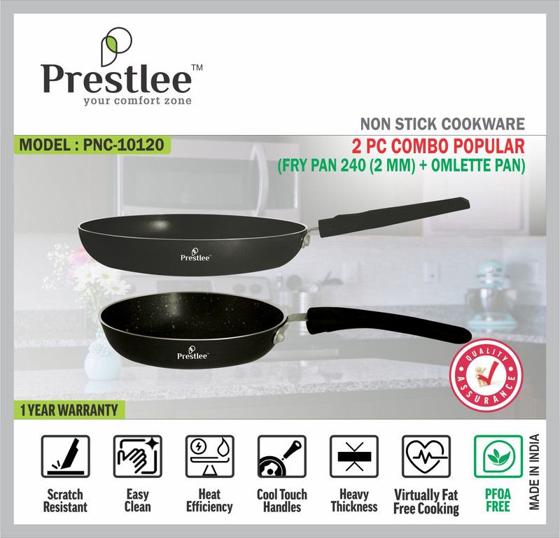 Sabari Prestlee PNC/10120 NonStick Cookware/Frypan Fry Pan/Omlette Pan/Fry Pan Tawa 24 cm diameter  (Aluminium, Non-stick)
