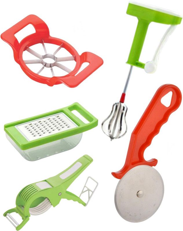 pSmart Kitchen Tool Combo Set Cheese Grater,Apple Cutter,Rice Bowl,Hand Blender Kitchen Tool Set  (Multicolor, Cutter, Grater, Cutter, Blender)