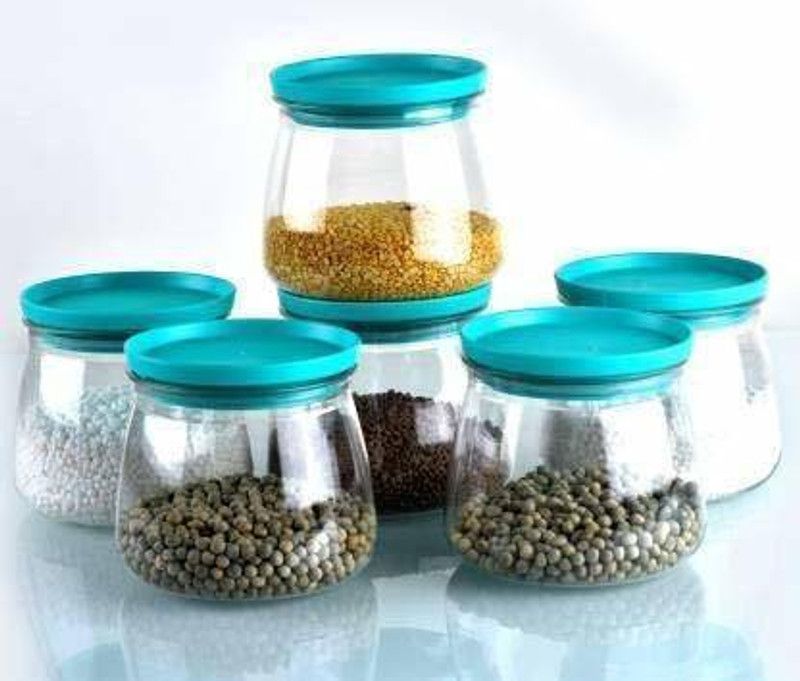 BIYALI Plastic Grocery Container - 900 ml  (Pack of 6, Blue)