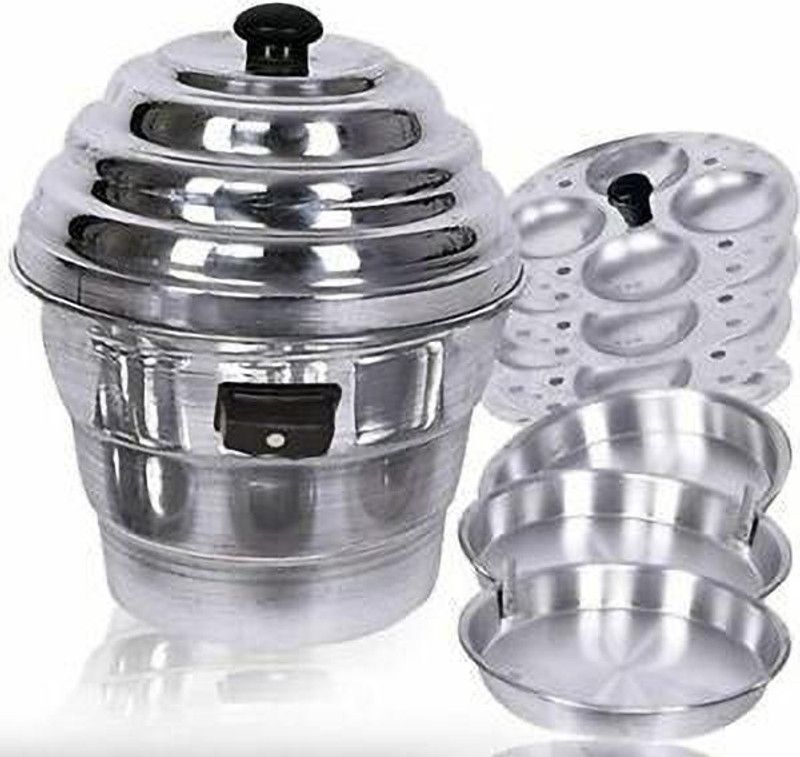 tiyuman Idli/Dhoka/Khaman Steamer Cooker 16 Idli Piece (4 Idli + 3 Khaman & Dhokla ) Induction Idli Maker  (7 Plates , 16 Idlis )