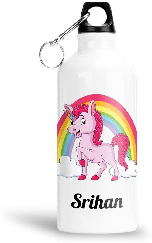 FABTODAY Rainbow Unicorn Water Bottle for Kids - Best Happy Birthday Gift, Srihan 750 ml Bottle  (Pack of 1, Multicolor, Aluminium)