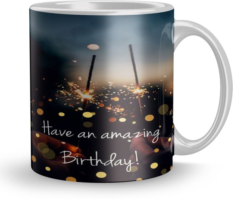 MAHKRI Birthday Gift for Girls wife husband girlfriend boyfriend on Birthday love Valentines Day and Anniversary FM-HB-102 Ceramic Coffee Mug  (320 ml)