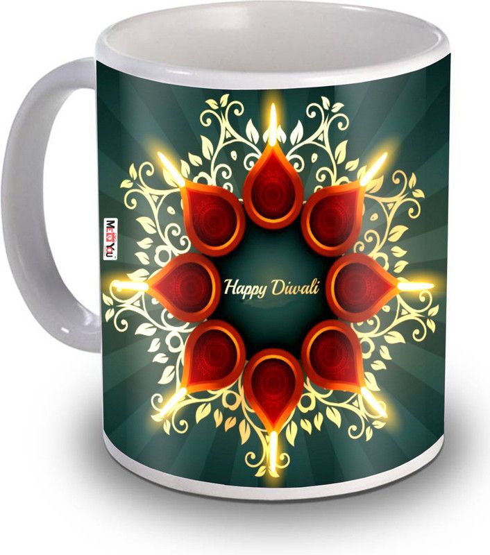ME&YOU Mug IZ19STDiwaliMU-44 Ceramic Coffee Mug  (325 ml)