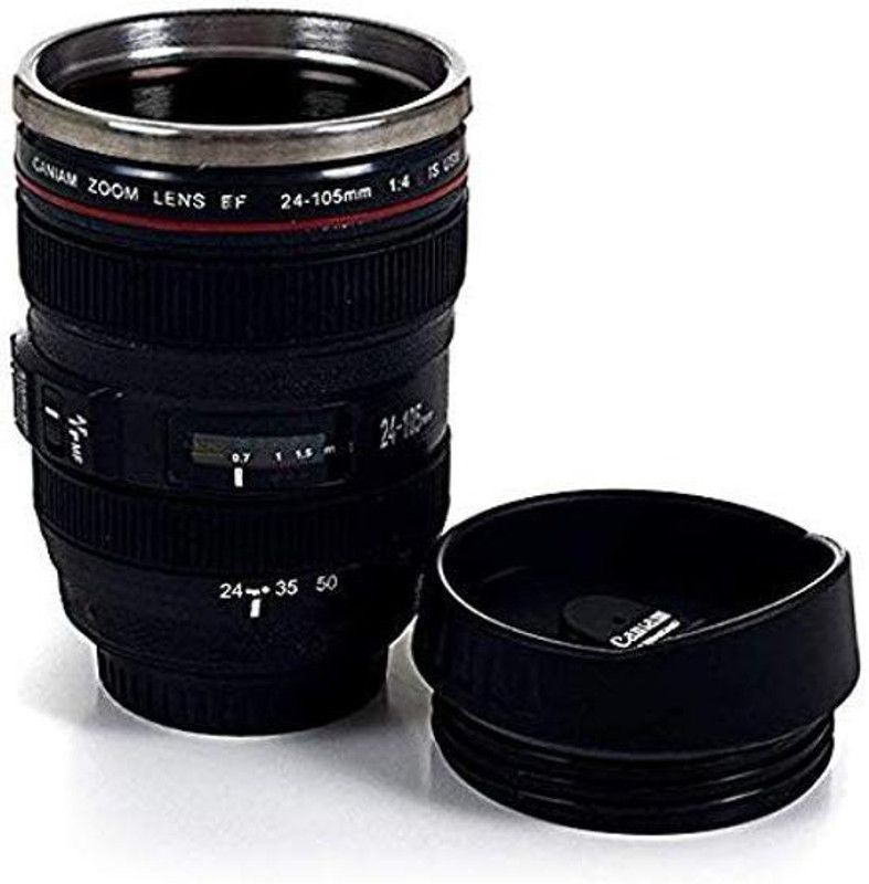 PHILOPHOBIA Super Classic Camera Lens Shaped Coffee Plastic Coffee Mug  (300 ml)