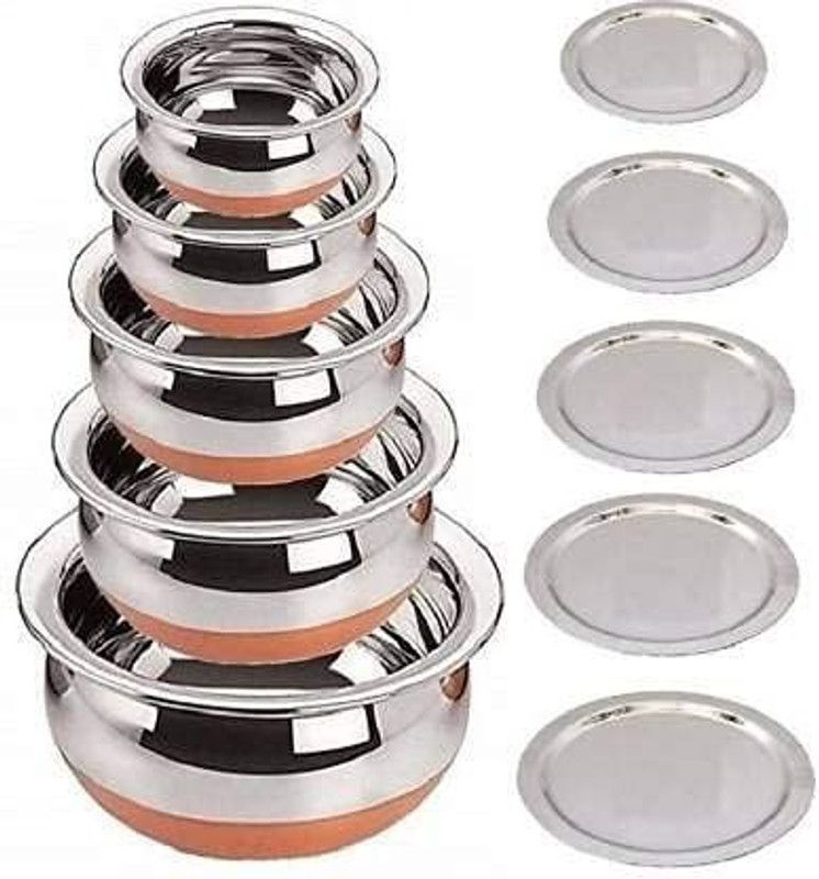 DEVERA Handi 0.5 L, 0.8 L, 1.2 L, 1.5 L, 1.8 L with Lid  (Stainless Steel, Non-stick, Induction Bottom)