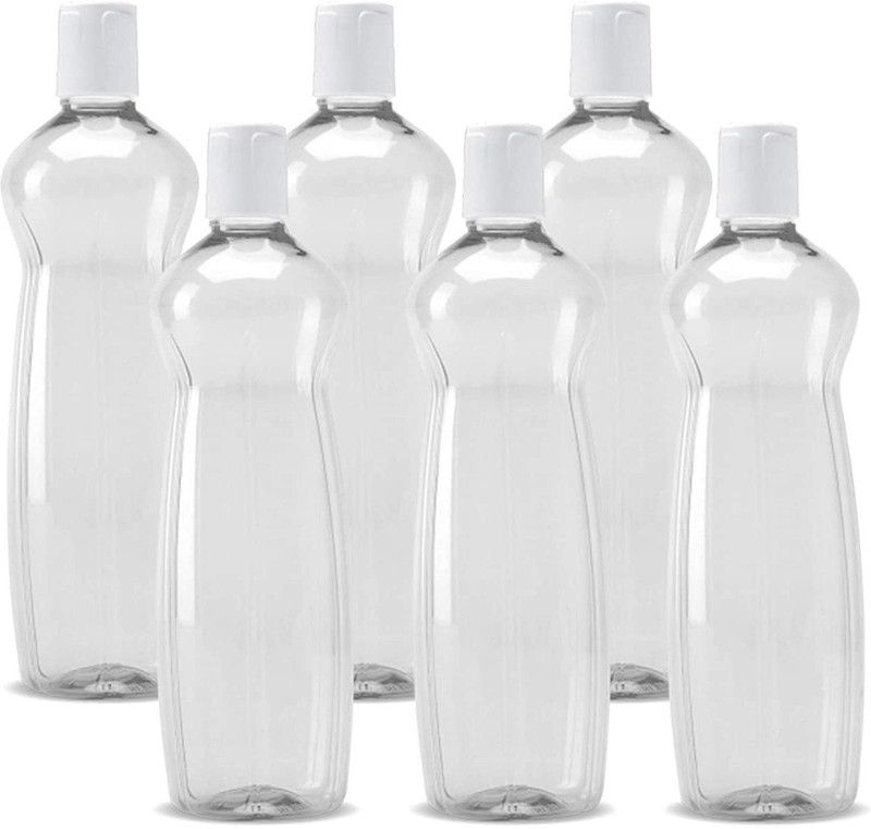 Gildan Pacific 1000Ml Pet Bottles 6 Pcs Set (Colour May Vary) 1000 ml Bottle  (Pack of 6, White, Plastic)