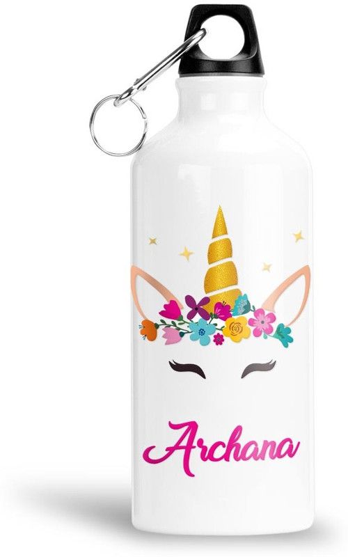 FABTODAY Unicorn Water Bottle for Kids - Best Happy Birthday Gift, Archana 750 ml Bottle  (Pack of 1, Multicolor, Aluminium)