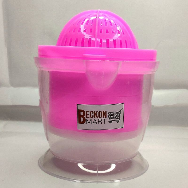 Beckon Mart Plastic Hand Juicer 2 in 1 Nano Hand Press Manual Juicer, Special for Orange, Lemon, Grapes, Watermelon (350ML)  (Pink Pack of 1)