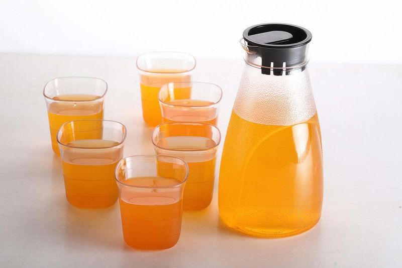 Macsen lemon set Jug Glass Set  (Plastic)