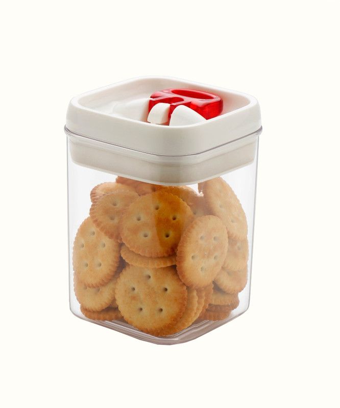 KEEPWELL Unbreakable 650ml Air Tight Container (Pack of 4) / Kitchen Storage / Kitchen Container / Aachar & Pickle Container For Home & Kitchen - 650 ml Plastic Grocery Container  (Pack of 4, White)