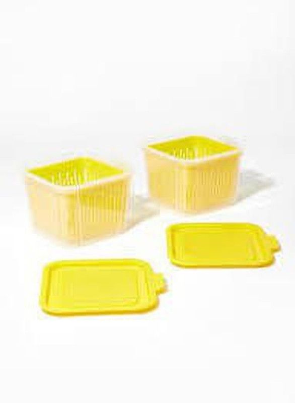 The Cube Mart Food Storage Containers Fridge container space Saver- 2 Piece Set Storage Basket  (Pack of 2)