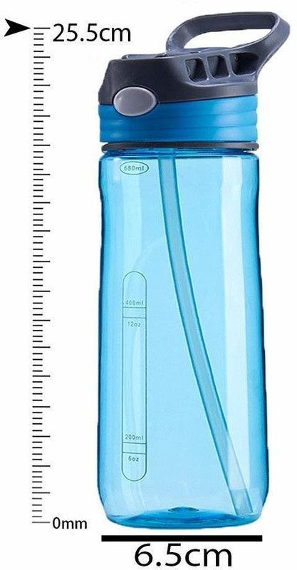 OCTOPUSPRIME Plastic Sports Water Bottle with Straw 680 ml Bottle  (Pack of 1, Multicolor, Plastic)