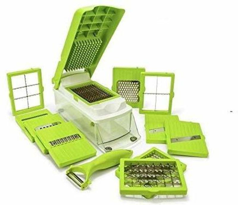 Plastic Vegetable and Fruit Chipser With 11 Blades and 1 Peeler Vegetable & Fruit Chopper  (Plastic Vegetable and Fruit Chipser With 11 Blades and 1 Peeler)