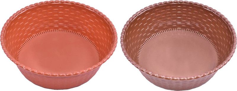 KUBER INDUSTRIES 2 Pcs Multi-purpose Kitchen Storage Basket (Multi)-CTKTC1818 Plastic Fruit & Vegetable Basket  (Multicolor)