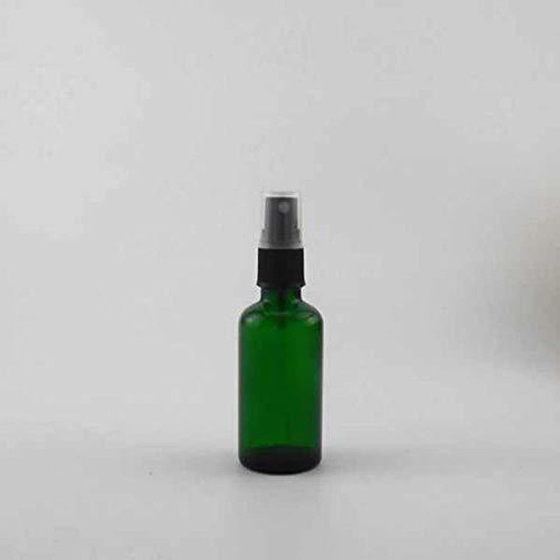JARBAZAAR 30 ML GREEN GLASS BOTTLE with Spray Pump for Multi use DIY Perfume 18 Pcs 30 ml Bottle  (Pack of 18, Green, Glass)