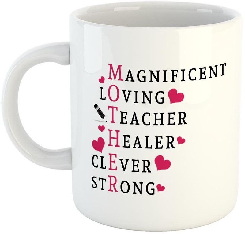 FABTODAY Mother Coffee - Best Gift for Mom on Birthday / Mother's Day - Color - White Ceramic Coffee Mug  (350 ml)