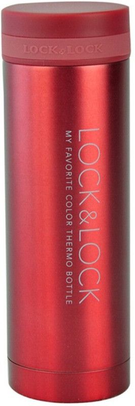 LOCK&LOCK Steel slim portable insulation cup 300 ml Bottle  (Pack of 1, Red, Steel)