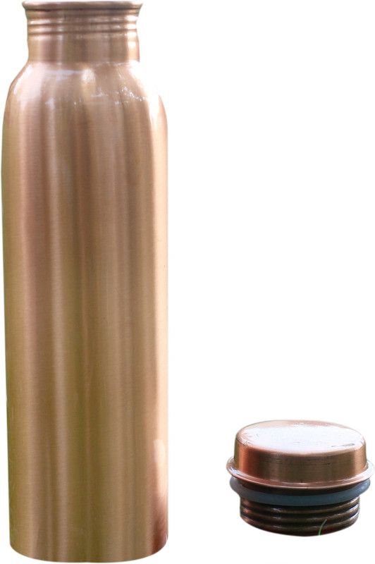 the galaxy store Copper Water Bottle for Travelling, Office with Ayurveda and Yoga Health Benefits 1000 ml Bottle  (Pack of 1, Brown, Copper)
