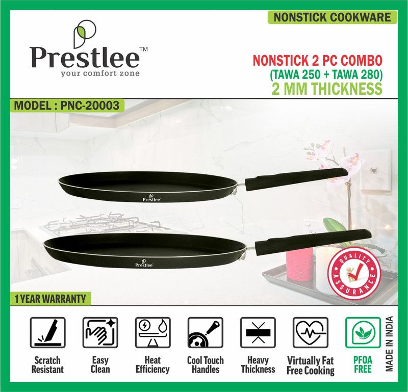 Sabari Prestlee PNC-20003 Non-Stick Cookware/nonstick tawa pan/Fry Pan Tawa/Tawa Set Non-Stick Coated Cookware Set  (Aluminium, 1 - Piece)