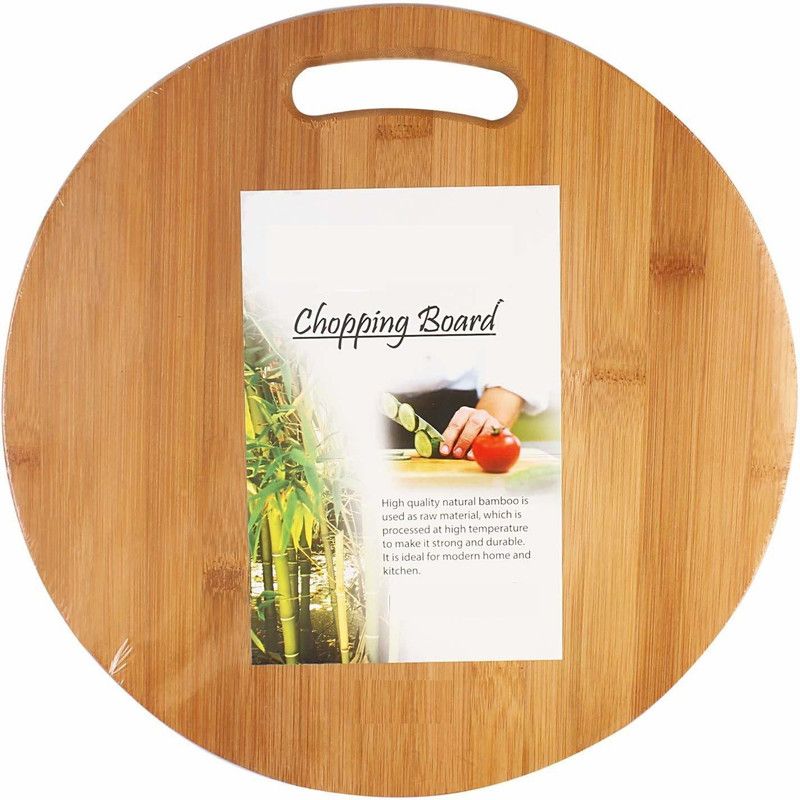Giffy ® Wood Chopping Board for Kitchen | Cutting Board for Kitchen | Round Cutting Board | Wooden Serving Board | Pizza Platter | Size-34cm Wooden Cutting Board  (Beige Pack of 1 Dishwasher Safe)