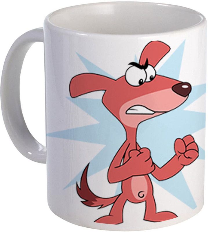 COLOR YARD best doggy don cartoons design on white Ceramic Coffee Mug  (325 ml)