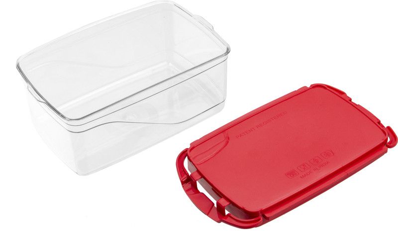 Zeom Plastic Fridge Container - 500 ml  (Red)