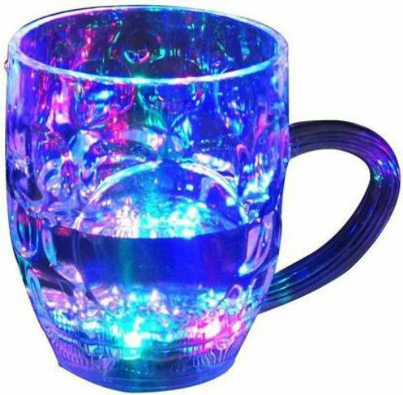 Inductive Rainbow Color Cup LED Flashing 7 Color Changing Plastic (250 ml) Plastic Coffee Mug  (250 ml)