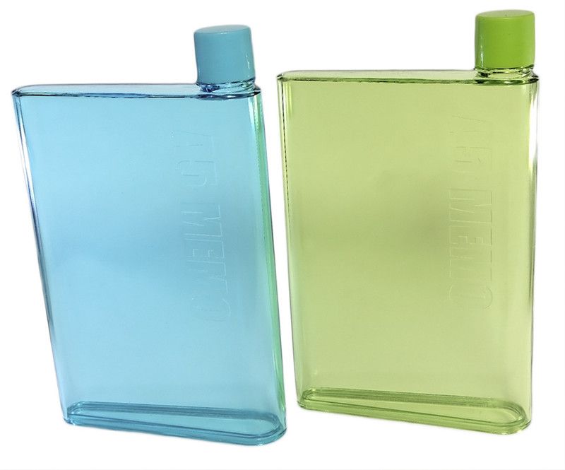 Shridhar NoteBook Memobottle Plastic A5 Sports 420 ml Bottle  (Pack of 2, Green, Blue, Plastic)