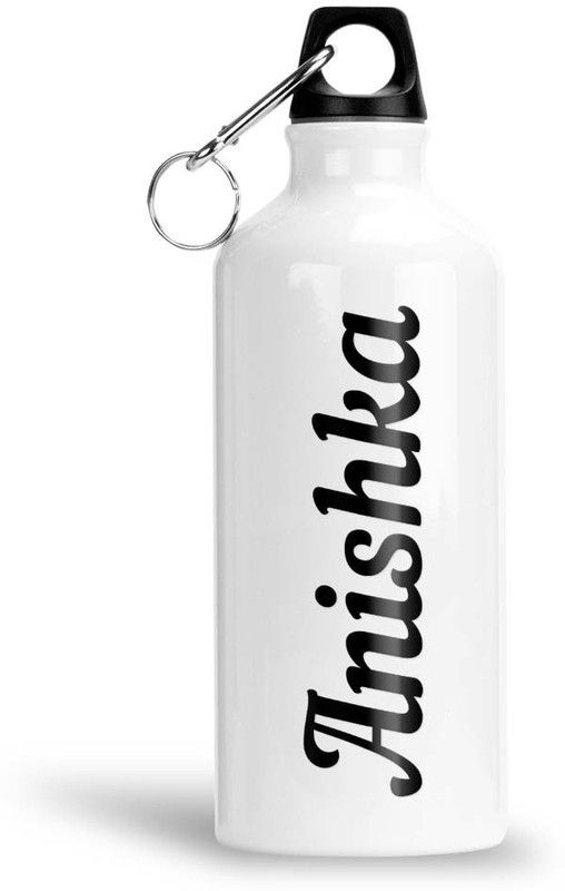 Furnish Fantasy Aluminium Water Bottle 750ml-Best Gift for Happy Birthday, Return Gift, Anishka 750 ml Bottle  (Pack of 1, White, Black, Aluminium)