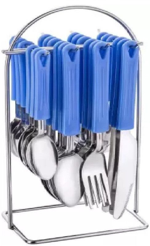 VIVAAN Stylish Brown Cutlery Set with Storage Box / Spoon Set / Spoon Stand / 24 Pieces Stainless Steel Cutlery Set Steel Cutlery Set  (Pack of 24)