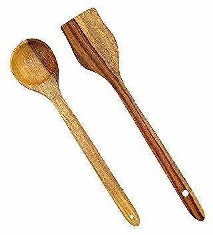 Indian Wood Crafts Wooden Kitchen Tool Set of 2 Kitchen Tool Set  (Ladle, Spatula)
