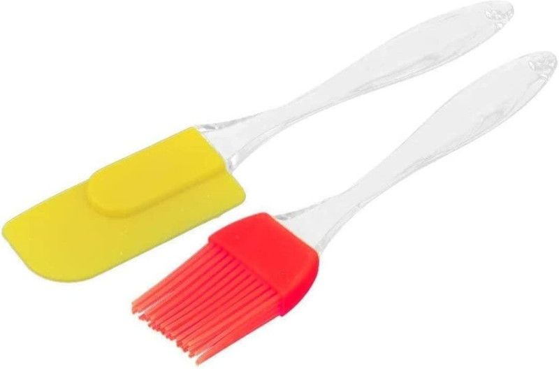 ASHTKAMAL Spatula and Brush Set, Oil Brush for Cooking, Silicon Brush for Kitchen(Set of2) silicon, cristal Flat Pastry Brush  (Pack of 1)