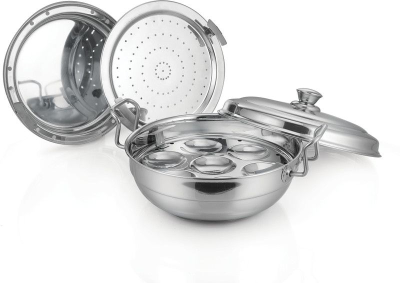Devidayal Bombay-2 Stainless Steel Multi Kadhai 29 cm diameter with Lid 5 L capacity  (Stainless Steel)