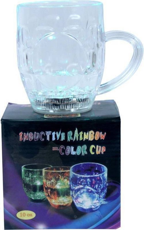 LED Flashing 7 Color Changing Liquid Activated For Kids, Parties & Gifting Plastic Coffee Mug  (300 ml)
