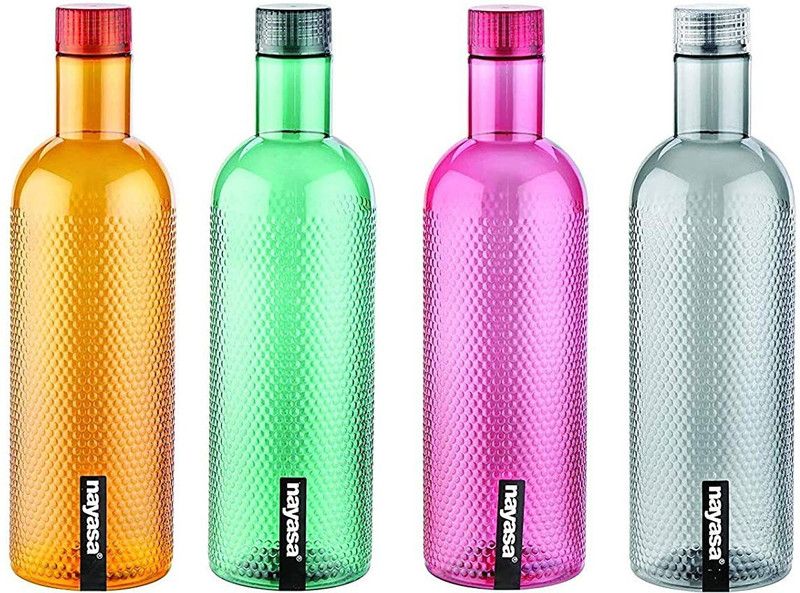 NAYASA TURTLE-1000 1000 ml Bottle  (Pack of 4, Multicolor, Plastic)