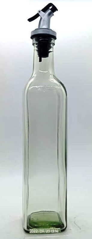 FINE ART GLASS WORKS Olive Oil(500 ml , Transparent, 500 ml Bottle  (Pack of 1, Clear, Glass)