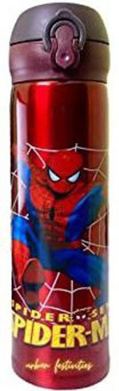 Eunoia TRADERS BPA-Free Cartoon Printed Stainless Steel Insulated Sipper Water Bottle, School 500 ml Bottle  (Pack of 1, Multicolor, Steel)