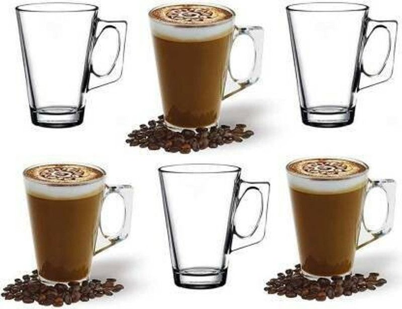 Pack of 6 Glass Small Tea Cup Spiral Glass For Juice,Hot Chocolate for Home-135ML(Cup Set)  (Clear)