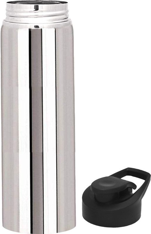 KUBER INDUSTRIES Stainless Steel Fridge Water Bottle with Flip Cap 1 Ltr (Silver) - CTKTC21037 1000 ml Bottle  (Pack of 1, Silver, Steel)