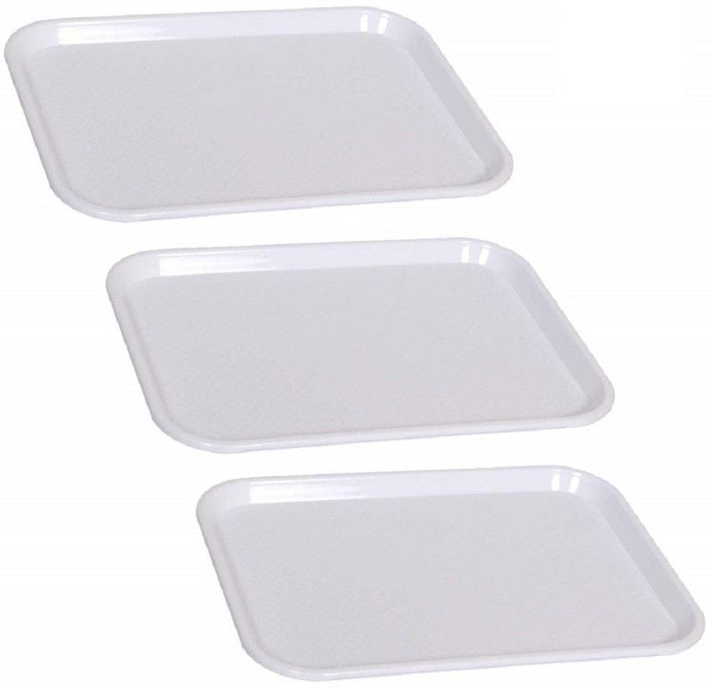 swift international White Serving Tray Tray Serving Set  (Pack of 3)