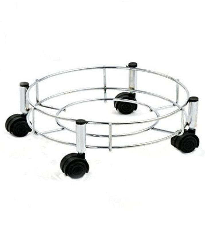 rsroyaltraders GCT101 Gas Cylinder Trolley  (Black, Silver)