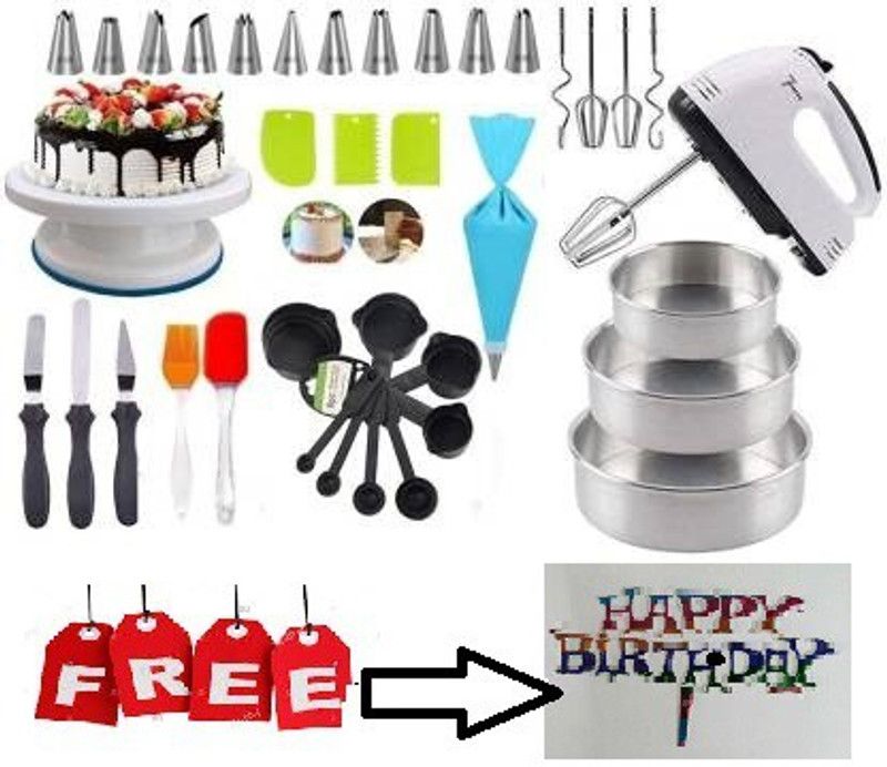 Vrukie cake decorating items combo cake combo pak Multicolor Kitchen Tool Set  (Multicolor, Baking Tools)