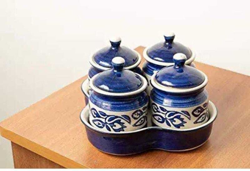 Nayi Umang - 200 ml Ceramic Utility Container  (Pack of 4, Multicolor)