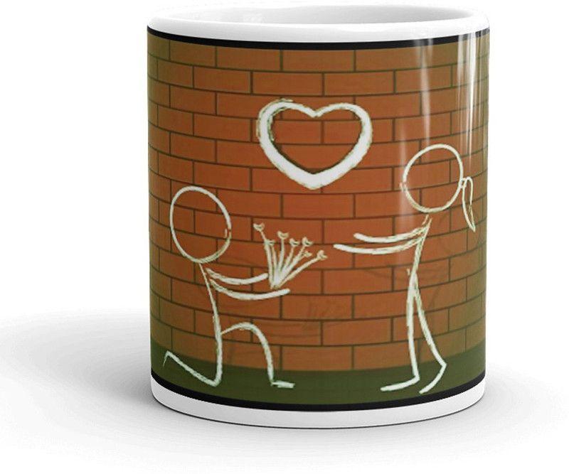 Happy Valentine Day Valentine Gifts For Hasband Special Valentine Gift 320Ml Ceramic Coffee Mug  (320 ml)