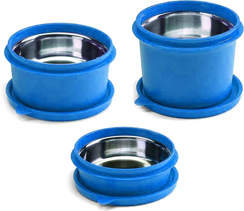 Xllent Steel, Plastic Utility Container - 290 ml, 450 ml, 650 ml  (Pack of 3, Blue)