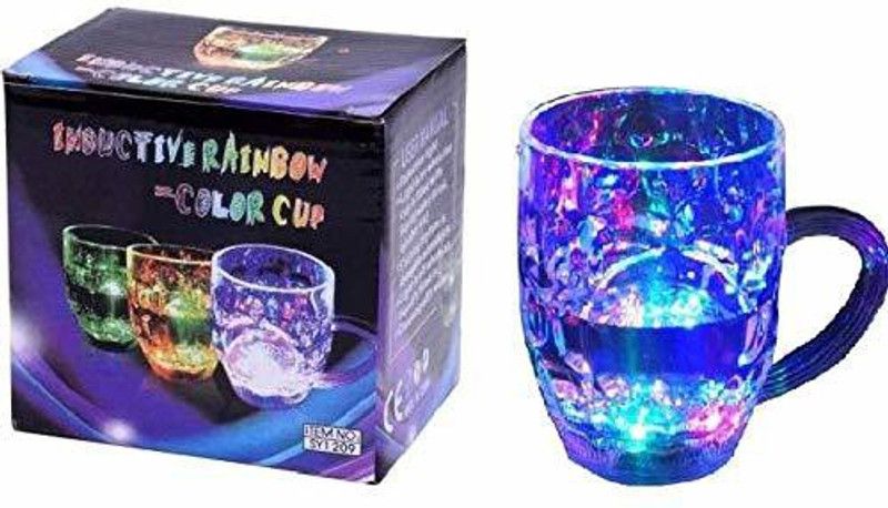 MAGIC MUG || Light ||Rainbow Inductive Light Plastic Coffee Mug  (300 ml)