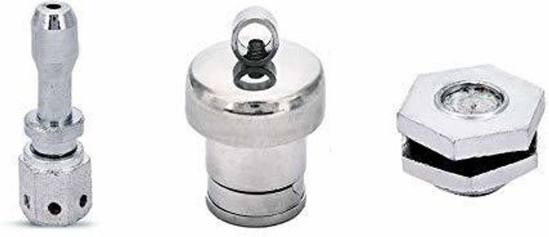 Nilay Steel Weight Whistle and Silver Safety Valve 5 mm Pressure Cooker Gasket